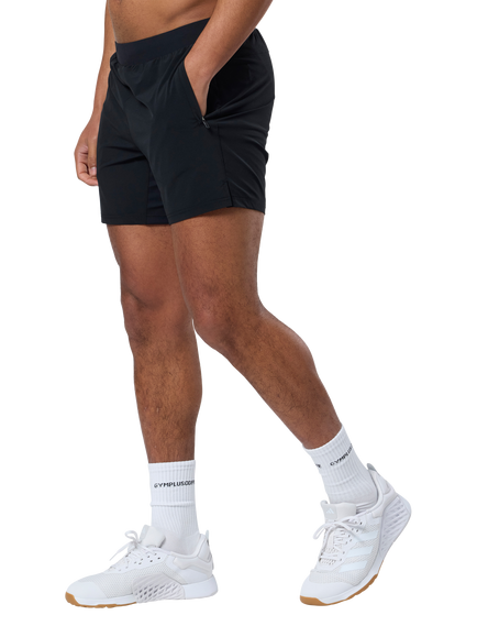 Gym+Coffee Essential 6" Shorts, Black - view 2, Black