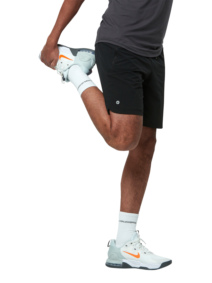 Product image 1 of 5, which shows Gym+Coffee Relentless Shorts, Black, S