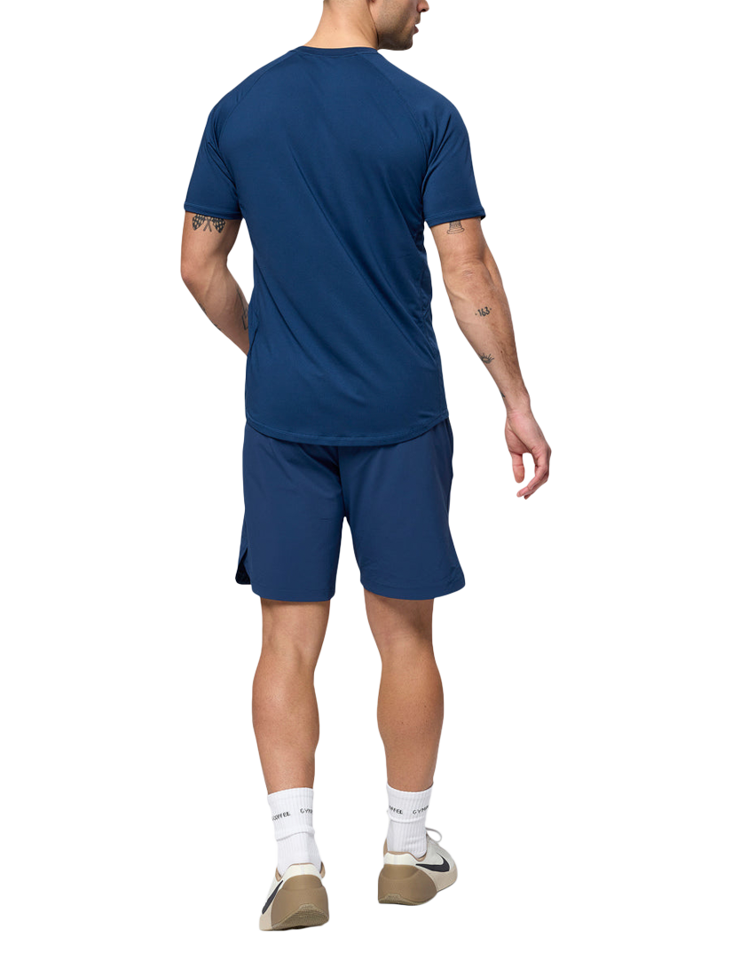 Product image 3 of 6, which shows Gym+Coffee Relentless Shorts, Petrol Blue, S