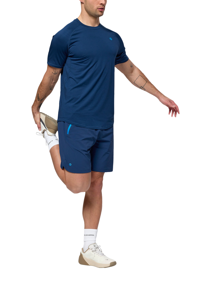 Product image 4 of 6, which shows Gym+Coffee Relentless Shorts, Petrol Blue, S