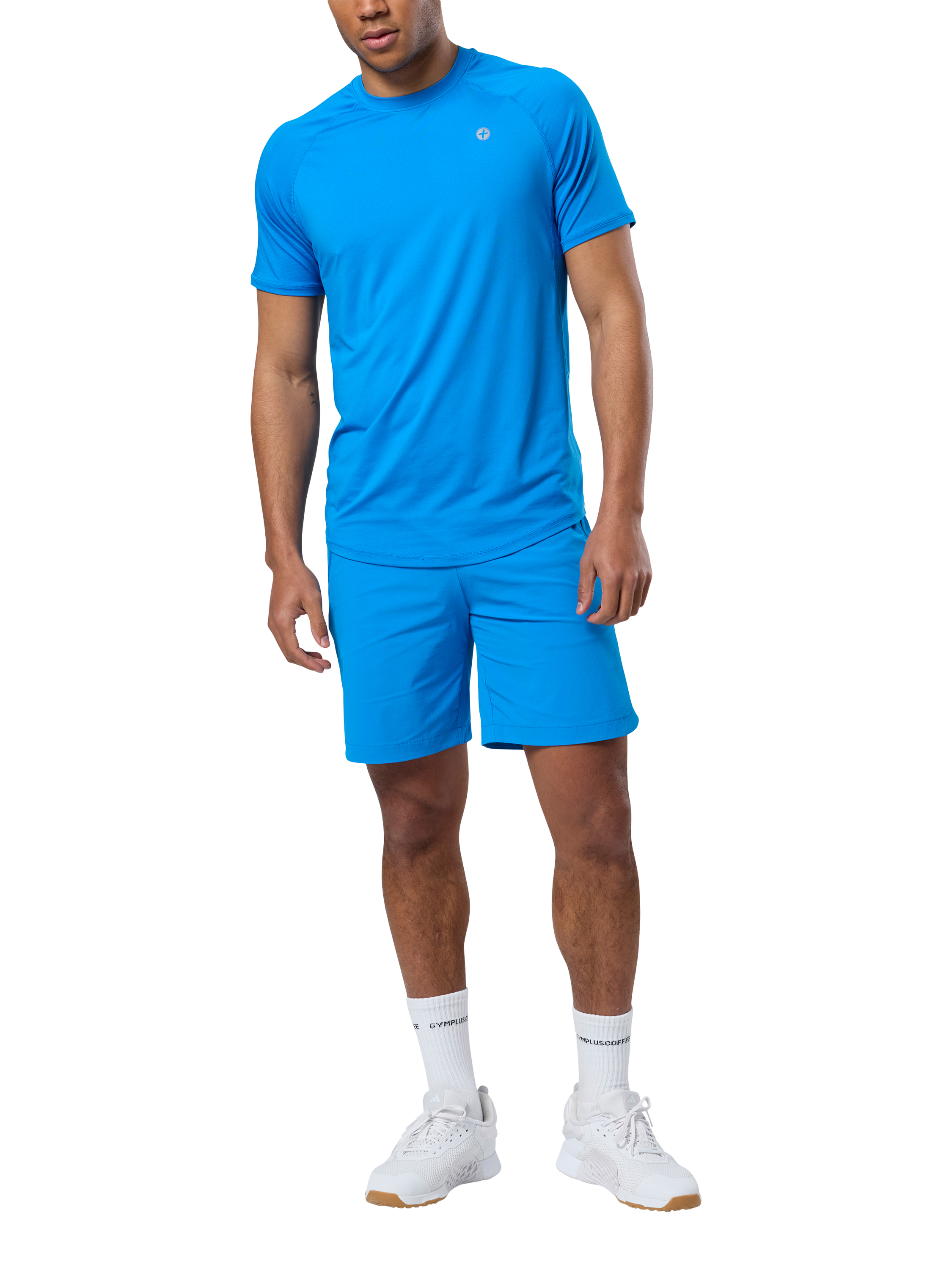 Product image 2 of 5, which shows Gym+Coffee Relentless Shorts, Sky Blue, S
