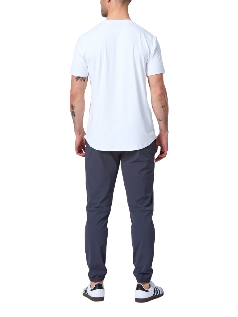 Product image 4 of 9, which shows Gym+Coffee Game Changer Slim Fit Trousers, Orbit Grey, S