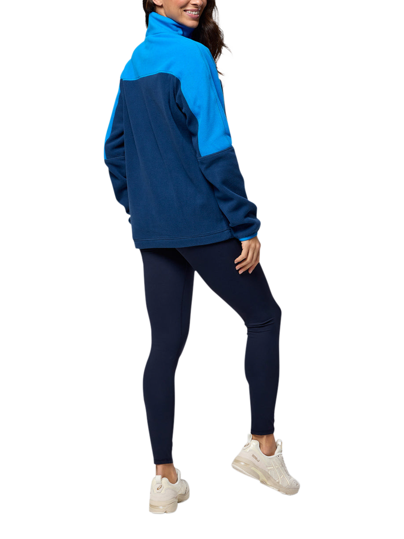 Product image 5 of 7, which shows Gym+Coffee Half Zip Polar Fleece Jacket, Petrol Blue, S