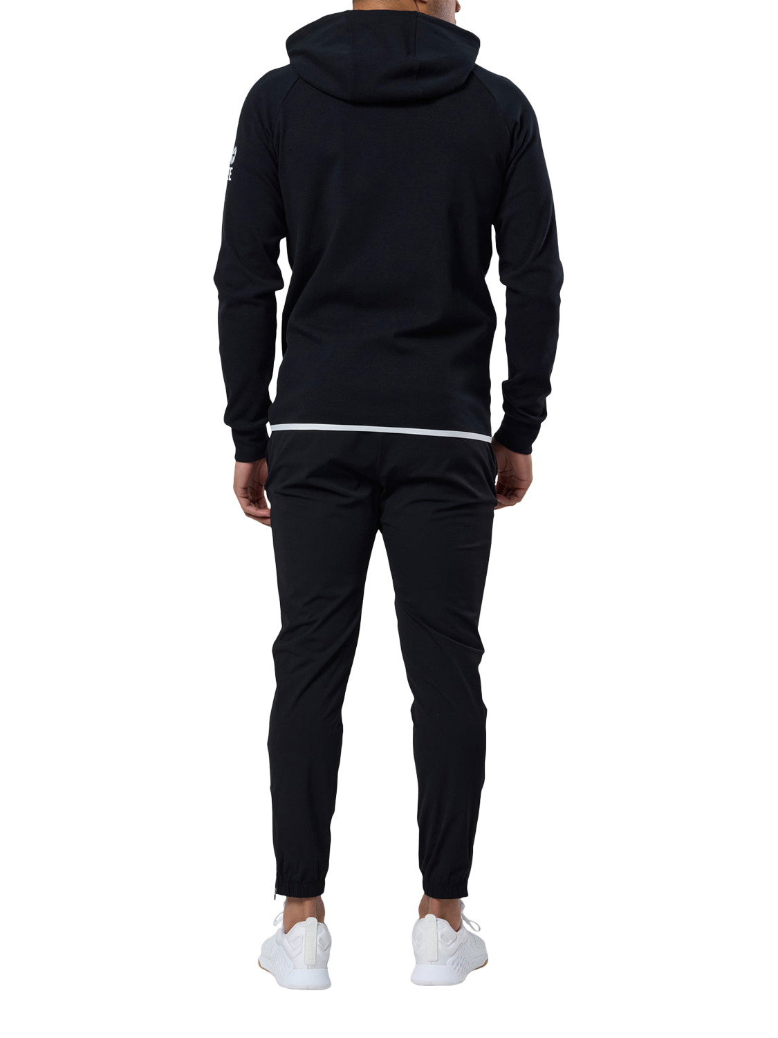 Product image 3 of 6, which shows Gym+Coffee Chill Full Zip Hoodie, Black, S
