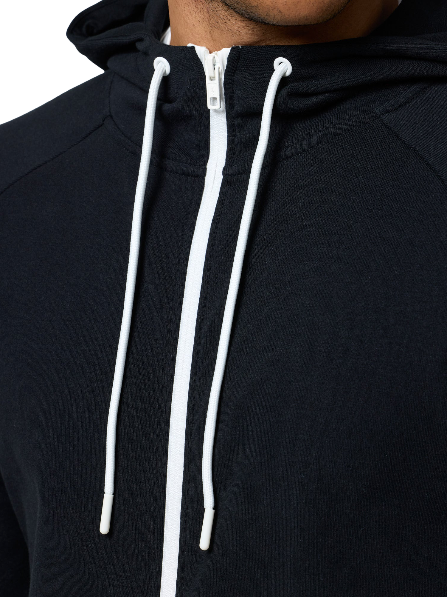 Product image 5 of 6, which shows Gym+Coffee Chill Full Zip Hoodie, Black, S