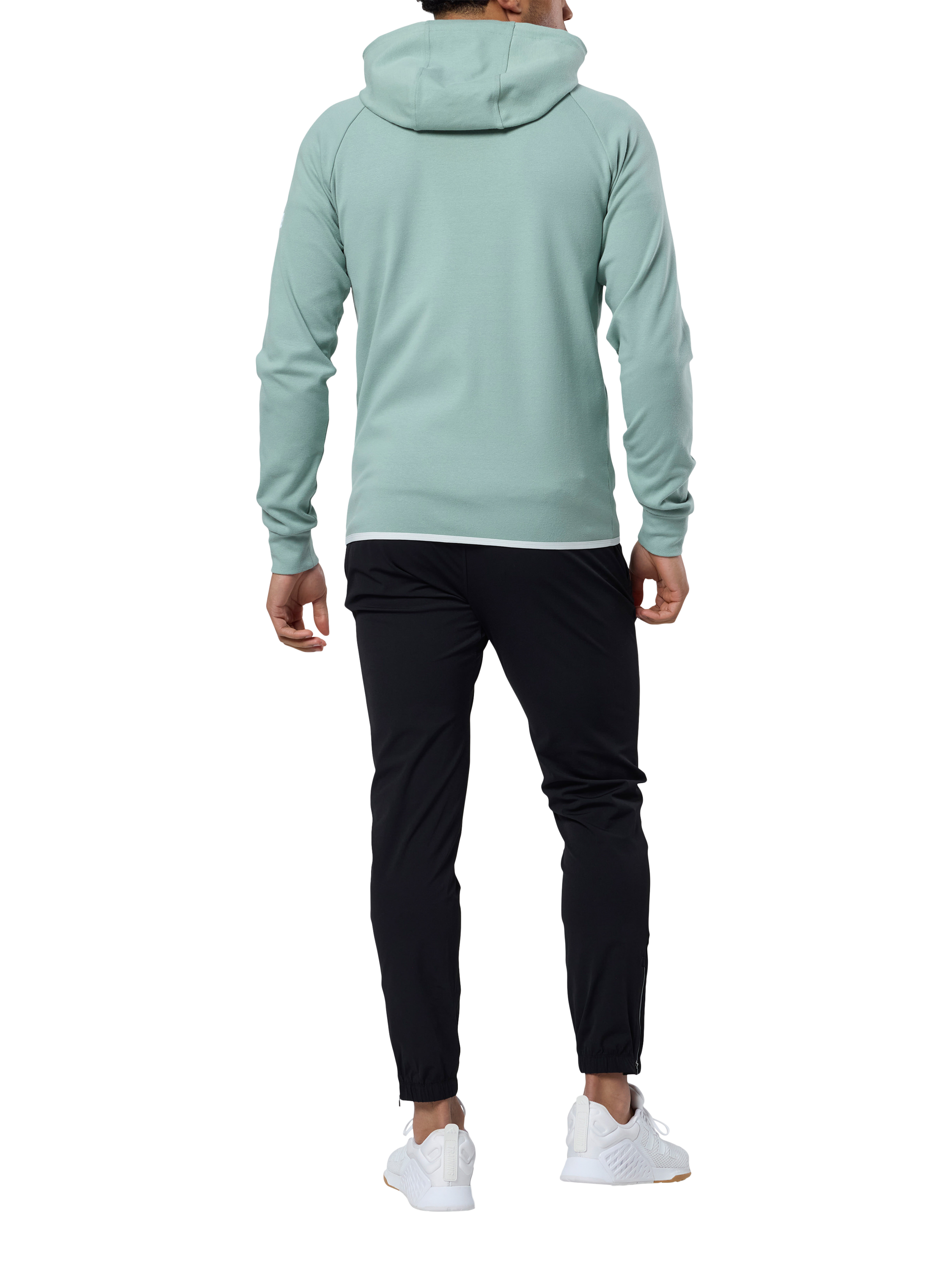 Product image 3 of 6, which shows Gym+Coffee Chill Full Zip Hoodie, Summer Green, S
