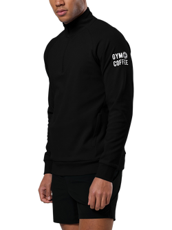 Gym+Coffee Chill Half Zip Top, Black