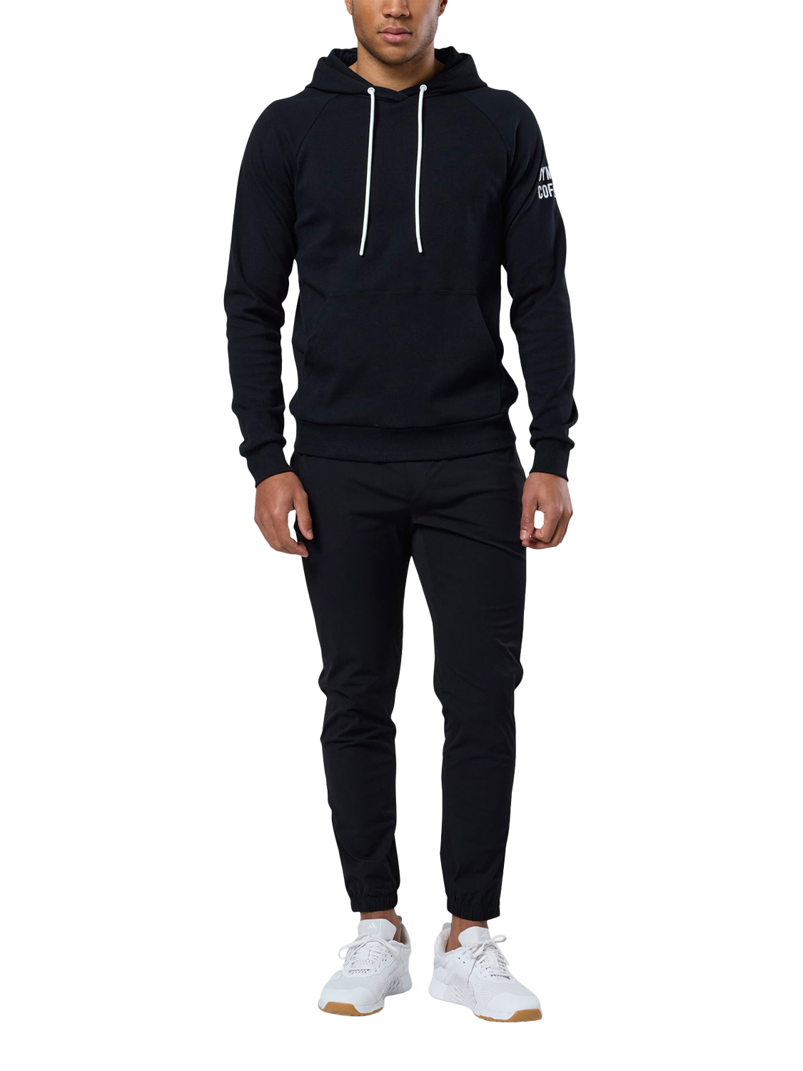 Product image 2 of 6, which shows Gym+Coffee Chill Hoodie, Black, S
