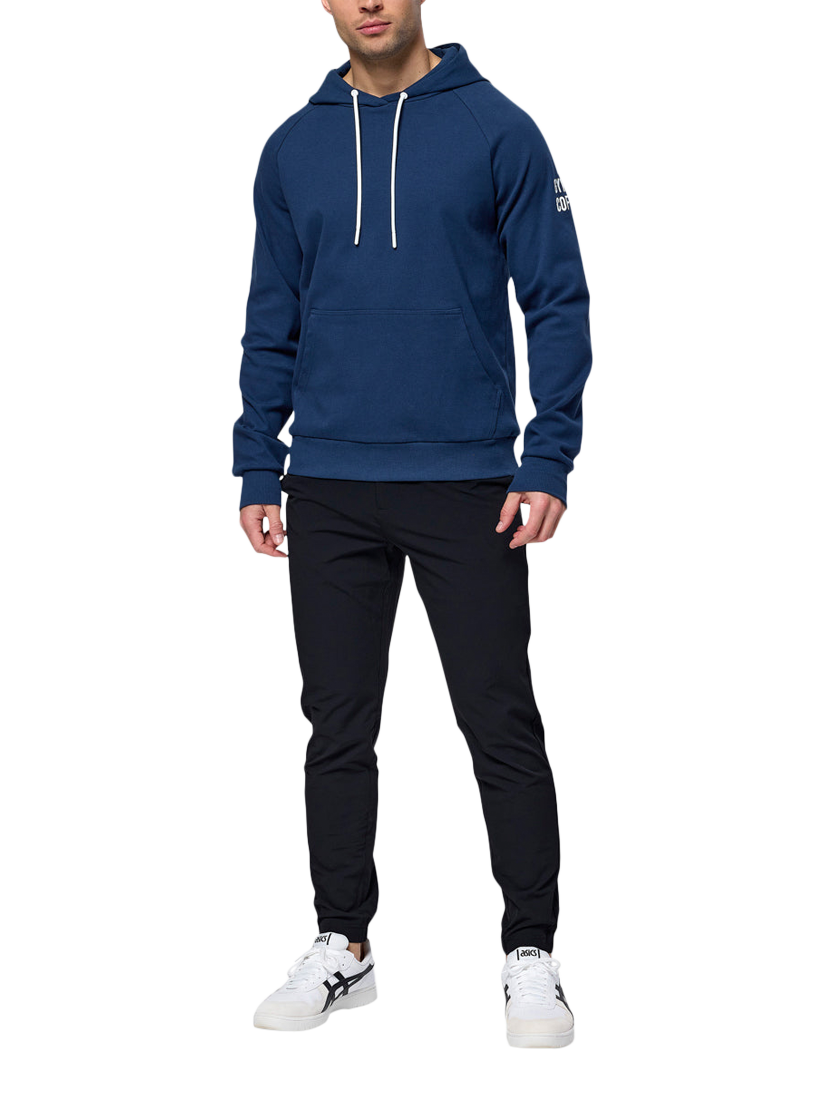 Product image 2 of 6, which shows Gym+Coffee Chill Hoodie, Petrol Blue, S