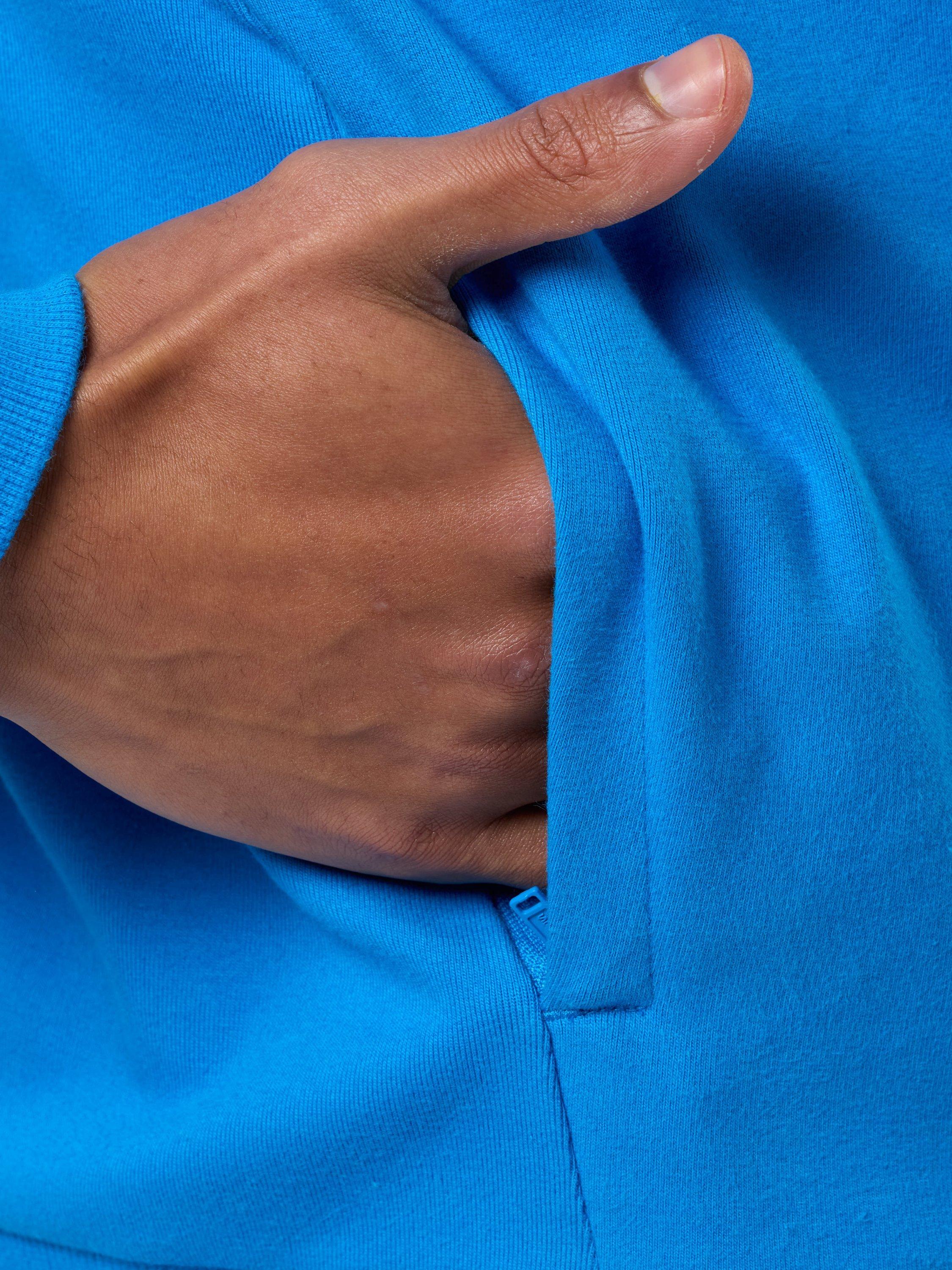 Product image 6 of 6, which shows Gym+Coffee Chill Half Zip Top, Sky Blue, S