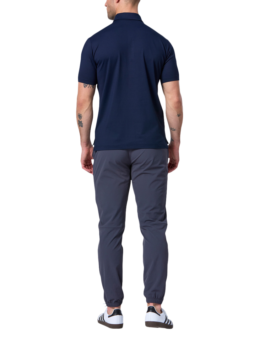 Product image 3 of 7, which shows Gym+Coffee Coffee Polo Shirt, Obsidian, S
