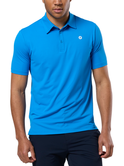 Gym+Coffee Coffee Polo Shirt, Sky Blue