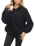 Gym+Coffee Sierra Snap Collar Sweatshirt, Black