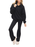 Gym+Coffee Sierra Snap Collar Sweatshirt, Black
