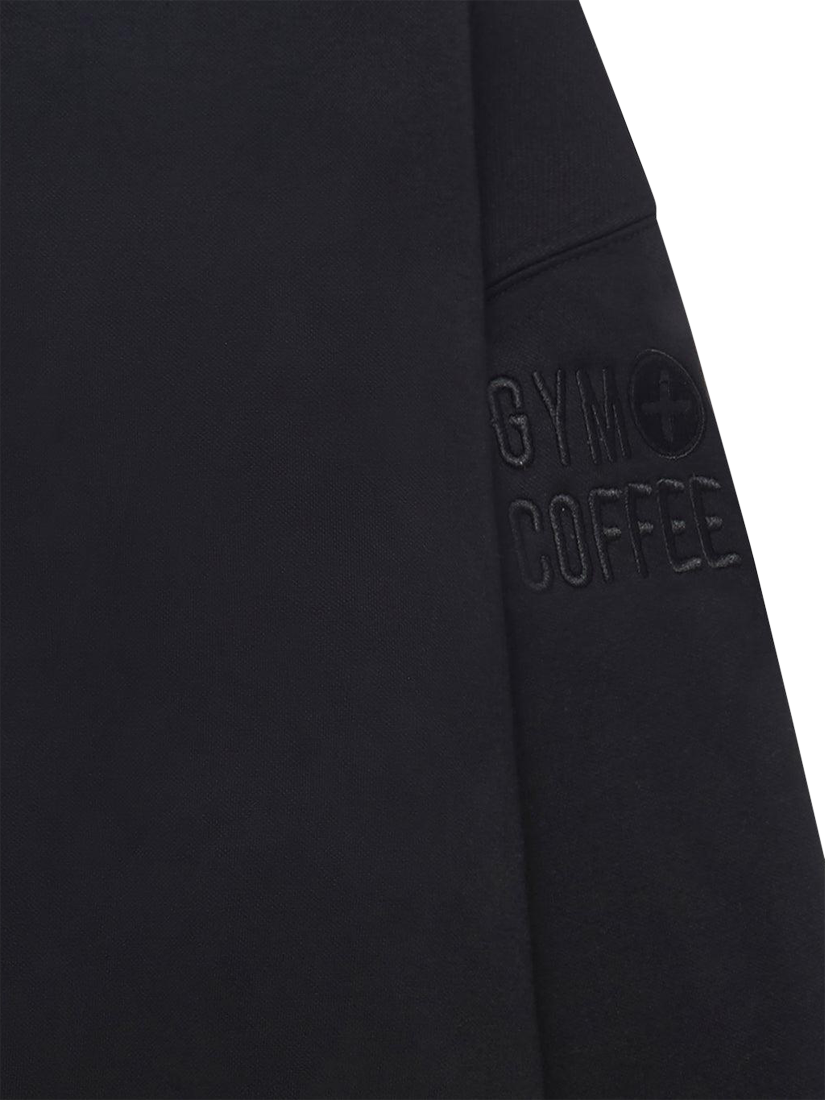 Product image 4 of 5, which shows Gym+Coffee Sierra Snap Collar Sweatshirt, Black, XS
