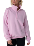 Gym+Coffee Sierra Snap Collar Sweatshirt, Baby Pink