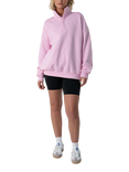 Gym+Coffee Sierra Snap Collar Sweatshirt, Baby Pink