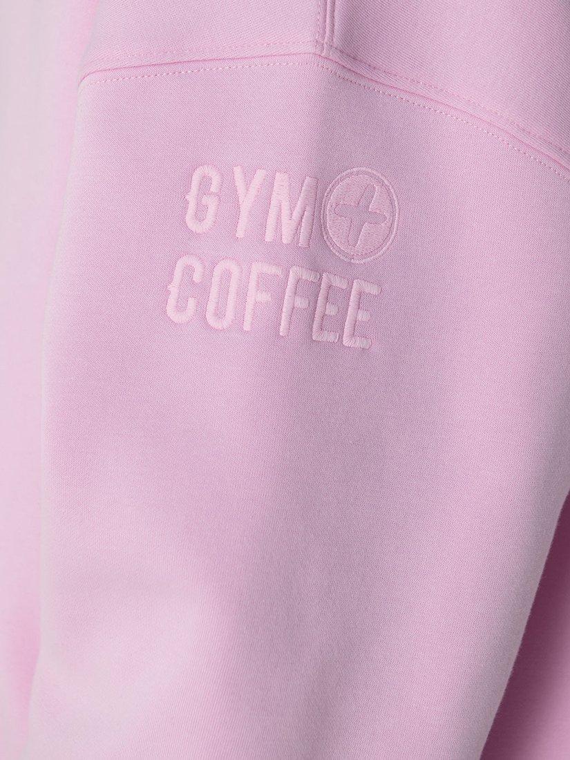 Product image 4 of 6, which shows Gym+Coffee Sierra Snap Collar Sweatshirt, Baby Pink, XS
