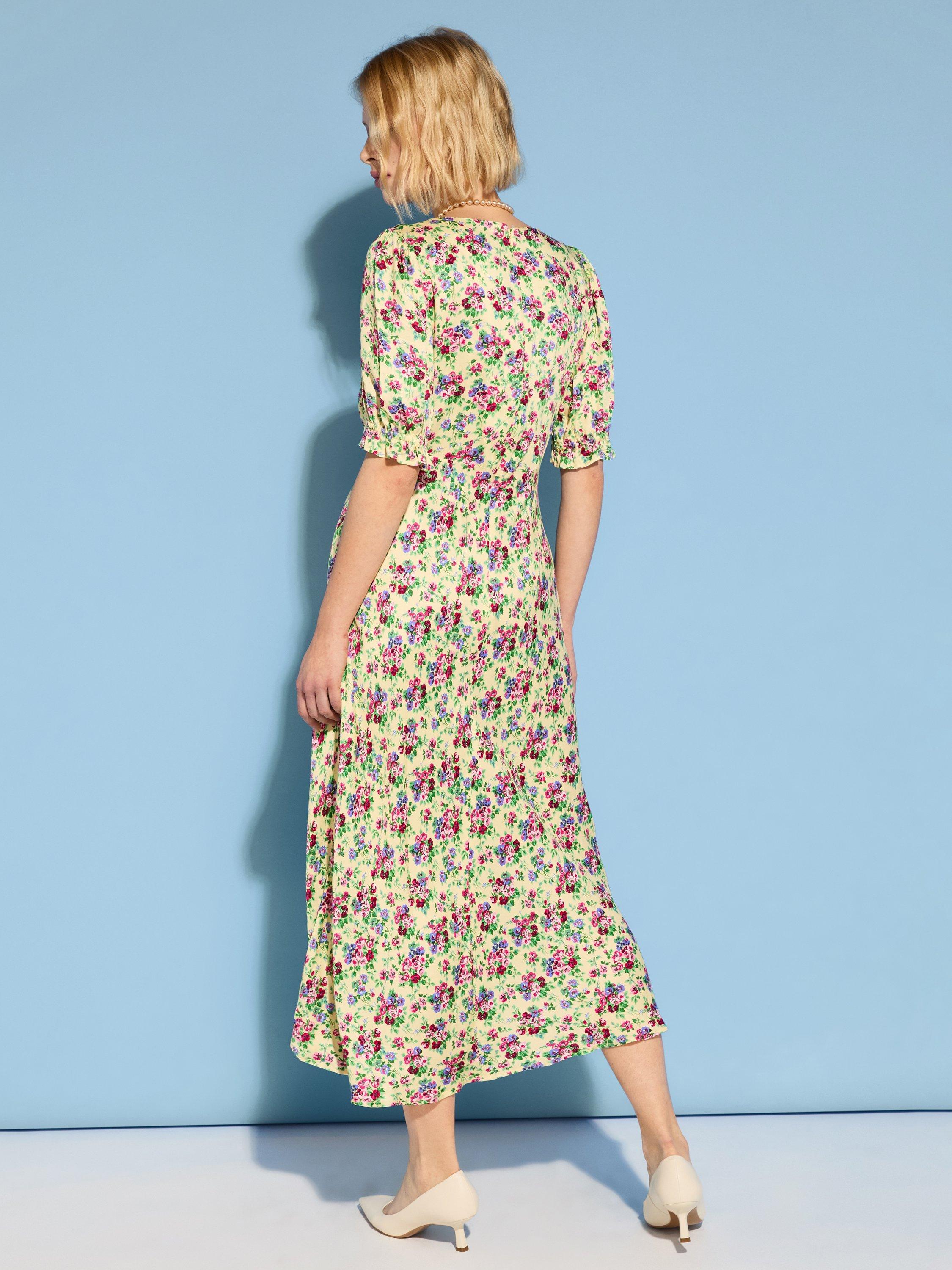 Product image 5 of 6, which shows Baukjen Lottie Floral Midi Dress, Butter/Multi, 10