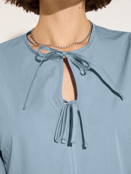 Baukjen Azura Pure Organic Cotton Tie Detail Top, Fresh blue - view 2, Fresh blue