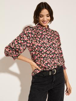 Baukjen Melie Poppy Print Top, Black/Multi, Black/Multi