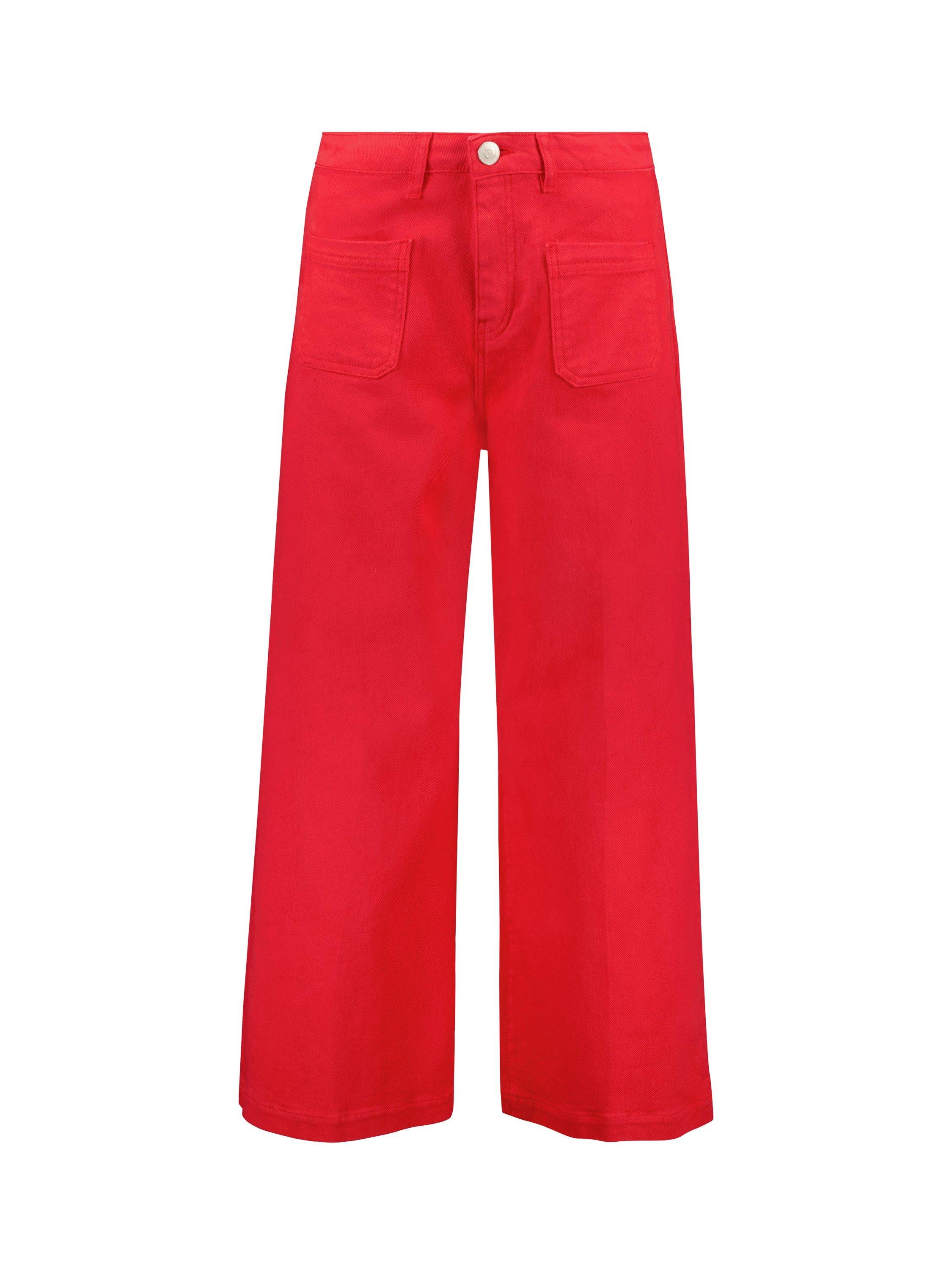 Product image 4 of 4, which shows Baukjen Jena Organic Cotton Rich Jeans, Crimson Red, 6