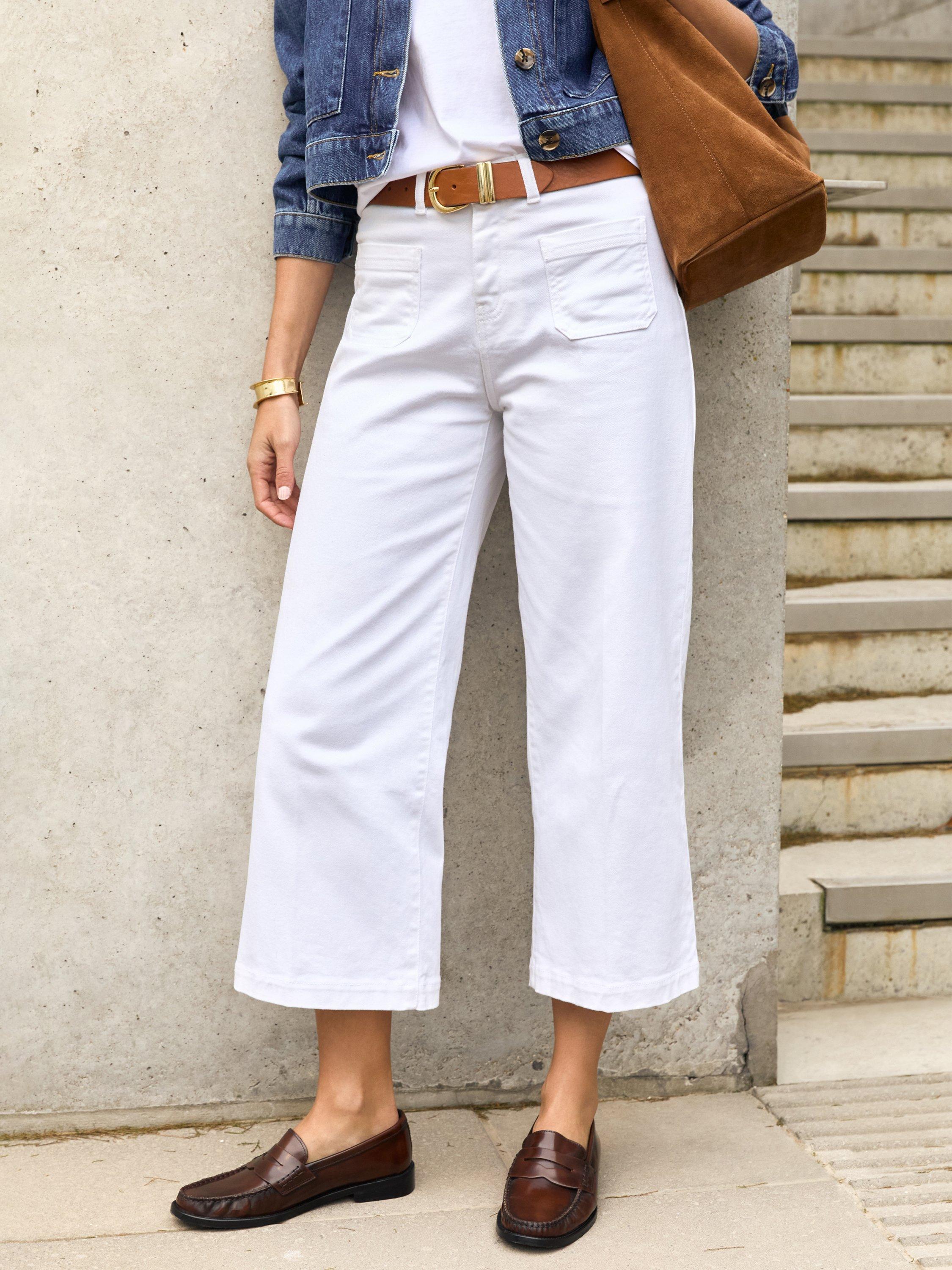 Product image 2 of 5, which shows Baukjen Jena Organic Cotton Rich Jeans, Soft White, 6