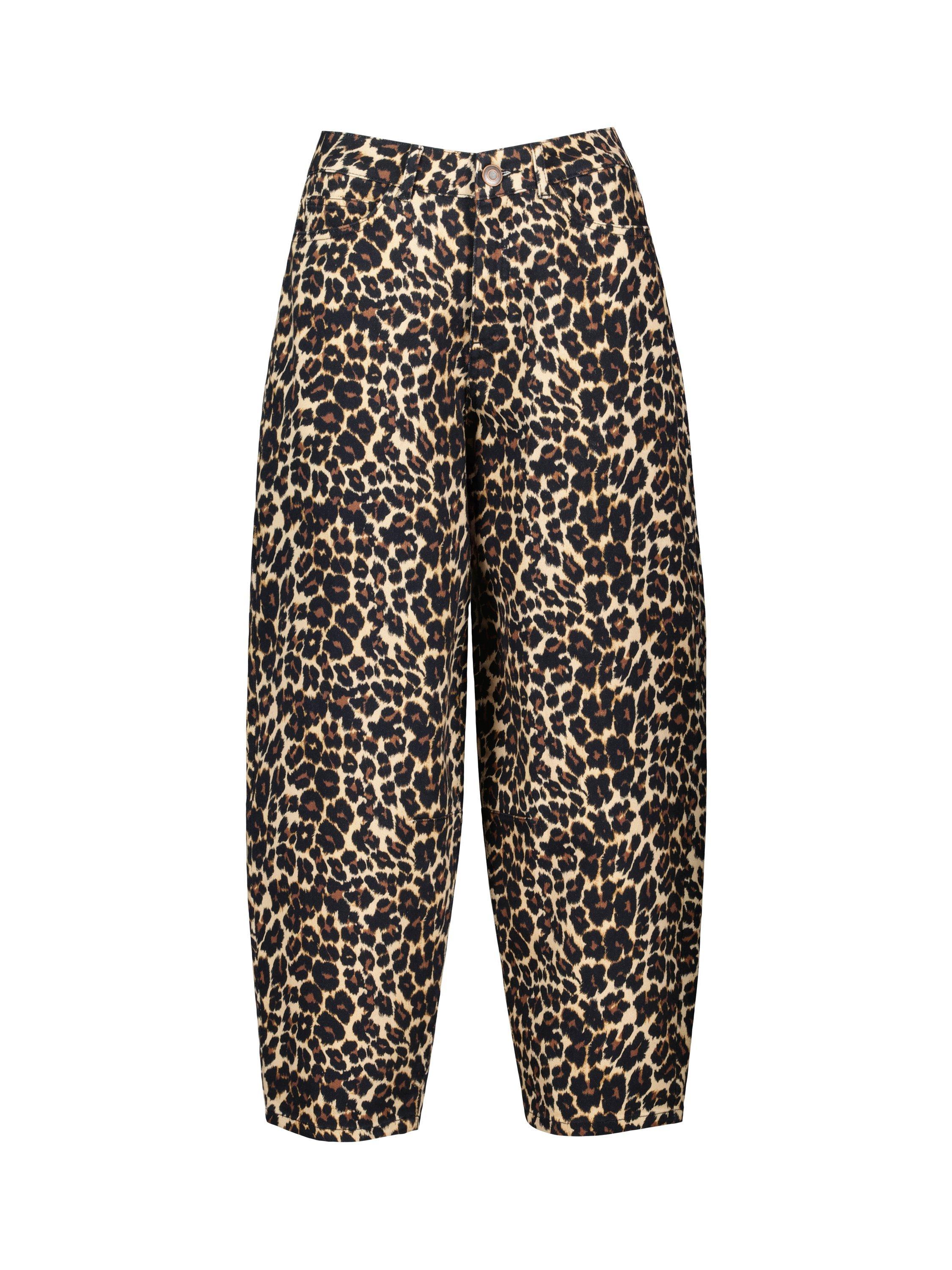 Product image 4 of 5, which shows Baukjen Kelsey Organic Cotton Rich Leopard Print Jeans, Brown/Multi, 10
