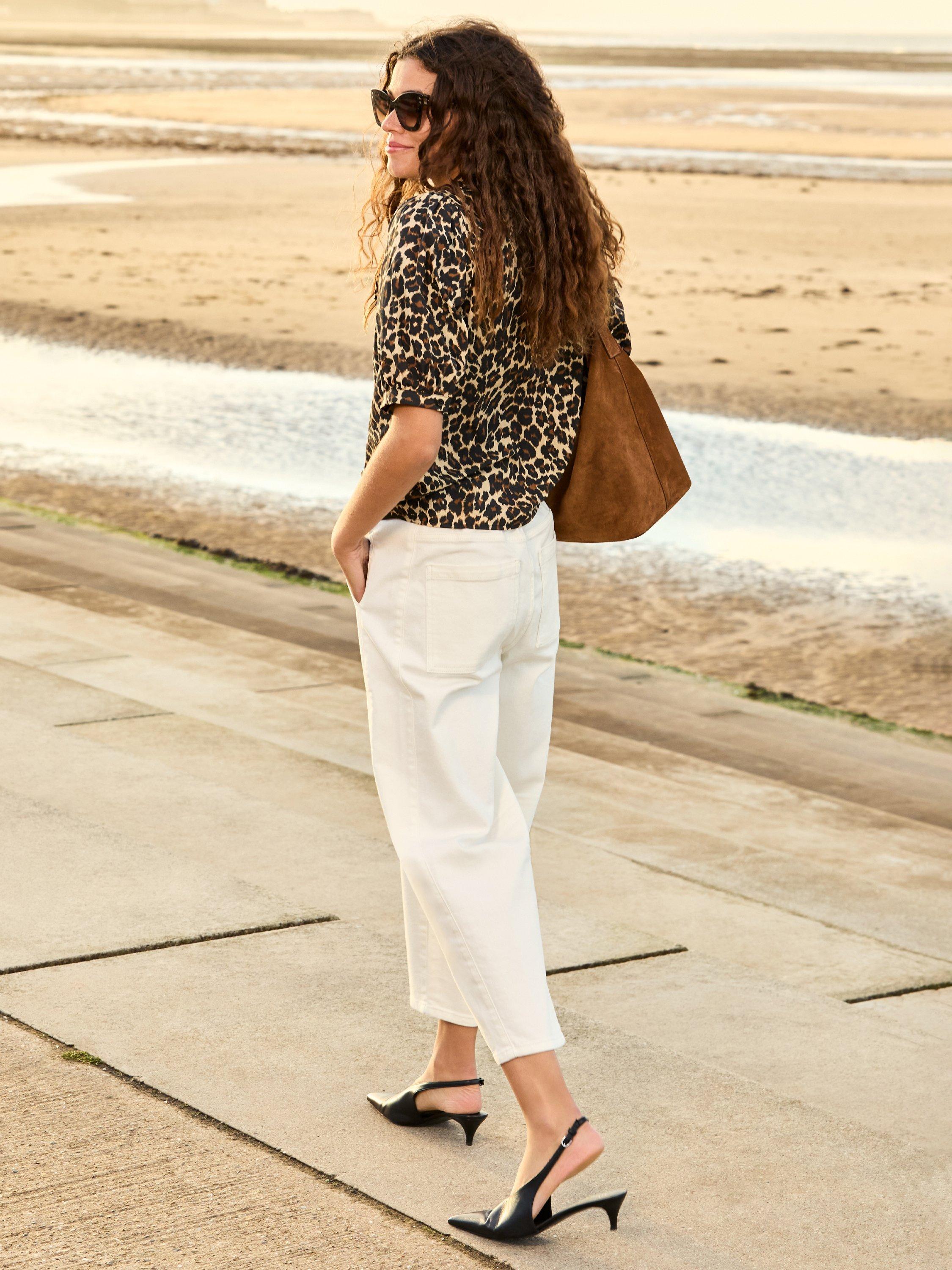 Product image 3 of 5, which shows Baukjen Reece Organic Cotton Rich Jeans, Soft White, 10