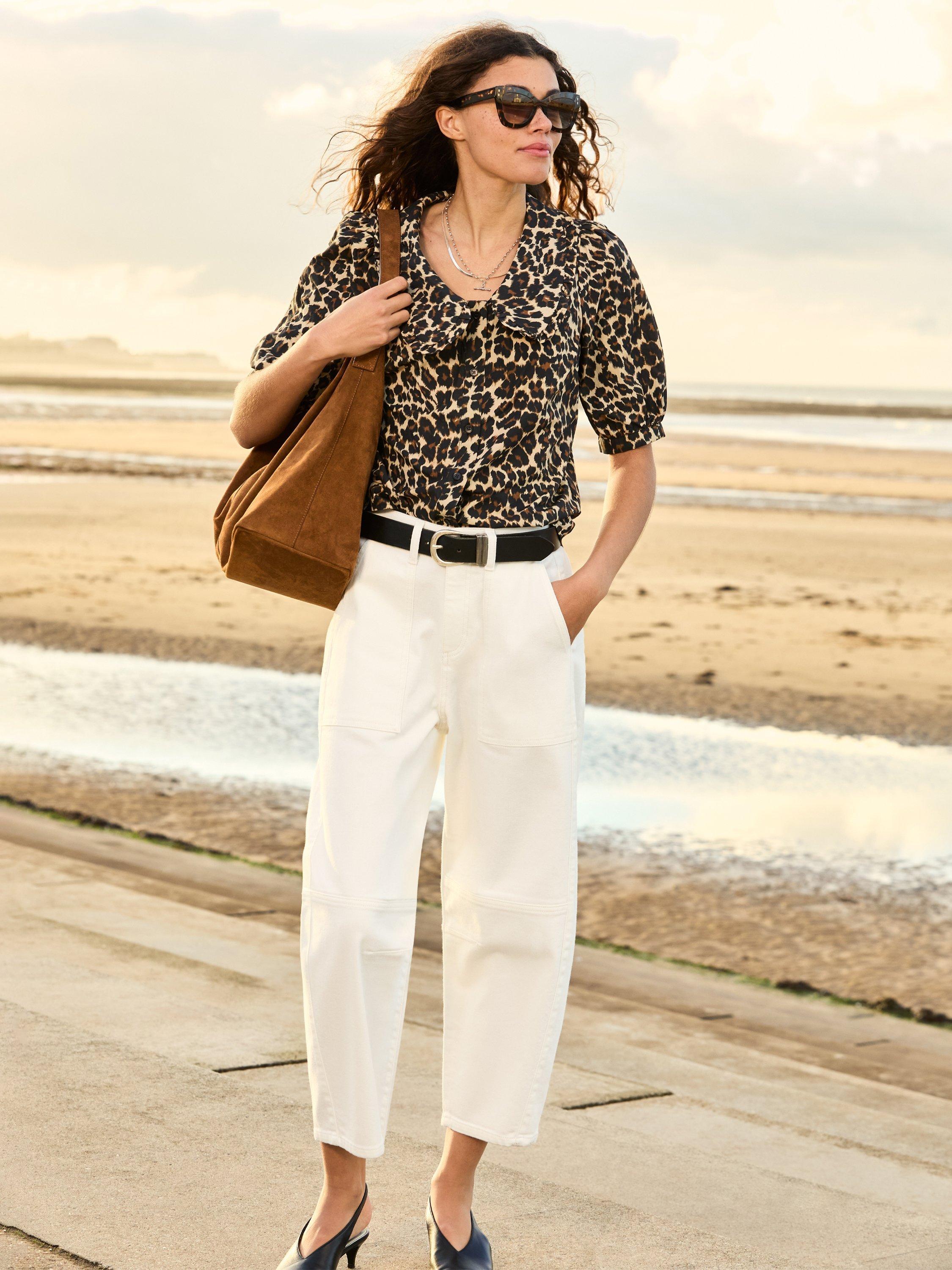 Product image 4 of 5, which shows Baukjen Reece Organic Cotton Rich Jeans, Soft White, 10