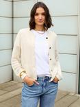 Baukjen Catarina Open Knit Cardigan, Cream