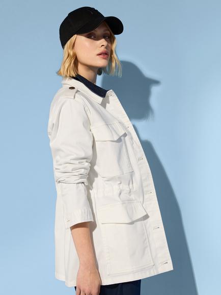 Baukjen Drake Organic Cotton Utility Jacket, White - view 2, White