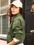 Baukjen Elowen Organic Cotton Rich Bomber Jacket, Light Khaki