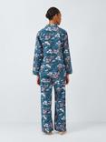 John Lewis Celestial Crane Long Pyjama Set, Dark Blue