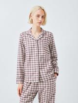 John Lewis Brushed Cotton Gingham Pyjama Set