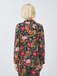 John Lewis Floral Tiger Pyjama Shirt, Green