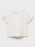 Mango Baby Melisa Short Sleeve Jumper, Natural White