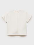 Mango Baby Melisa Short Sleeve Jumper, Natural White