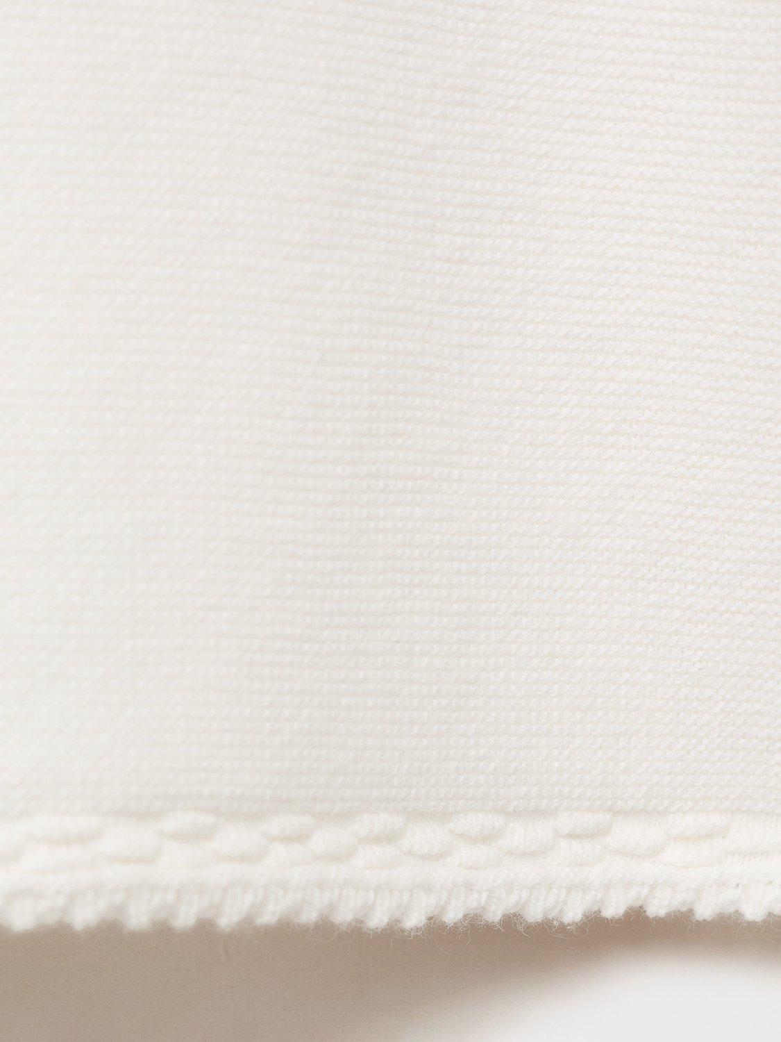 Product image 4 of 4, which shows Mango Baby Melisa Short Sleeve Jumper, Natural White, 0-1 months