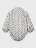 Mango Baby Printed Crossover Romper, Grey