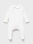 Mango Baby Sweetpi Cotton Blend Pyjama Suit, Natural White