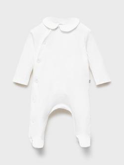 Mango Baby Sweetpi Cotton Blend Pyjama Suit, Natural White, Natural White