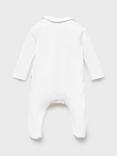 Mango Baby Sweetpi Cotton Blend Pyjama Suit, Natural White