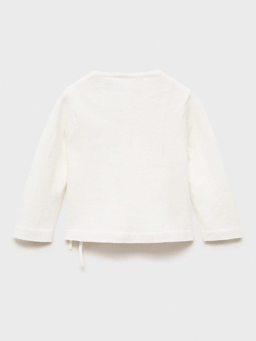 Product image 2 of 4, which shows Mango Baby Cotton Wrap Knit, Natural White, 0-1 months