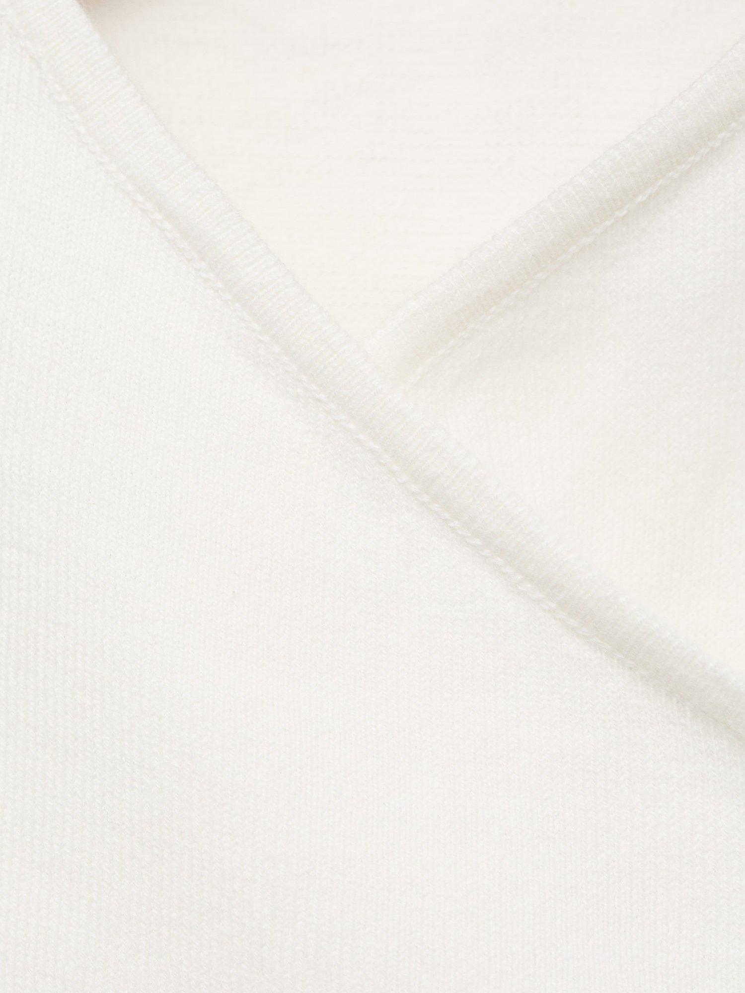Product image 3 of 4, which shows Mango Baby Cotton Wrap Knit, Natural White, 0-1 months
