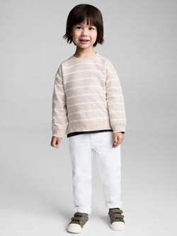 Mango Baby Stripe Sweatshirt, Beige - view 2, Beige