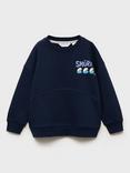 Mango Kids' Smurf Sweatshirt, Navy