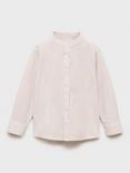 Mango Kids' Mauro Stripe Shirt, Light Beige