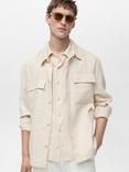 Mango Tom Linen Regular Fit Utility Shacket