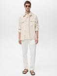 Mango Tom Linen Regular Fit Utility Shacket